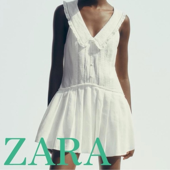 Zara White Midi Dress - Picture 3 of 8
